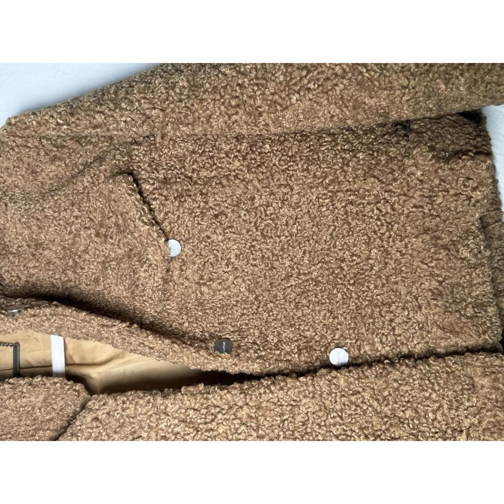 Capulet Aiden Sherpa Trucker Jacket Camel Teddy Fuzzy Crop Coat Size Small - Picture 8 of 13